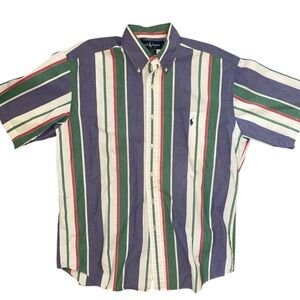 Vintage Ralph Lauren “Blaire” striped short sleeve button-down